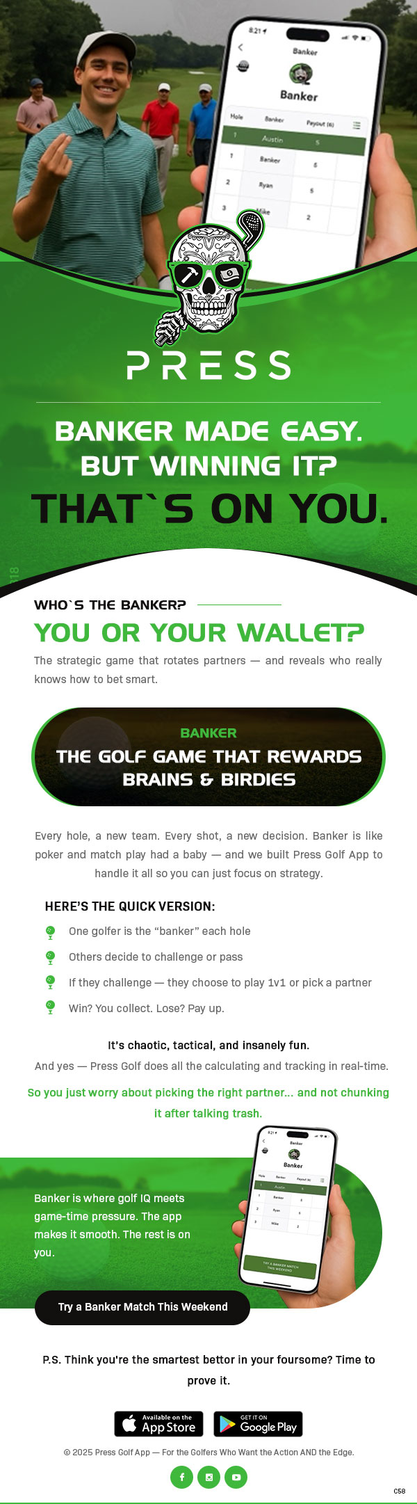 Email Marketing Design by pb for Gambling Golfer | Design: #35124622