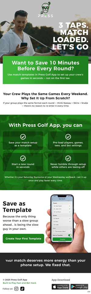 Email Marketing Design by pb for Gambling Golfer | Design: #35124626