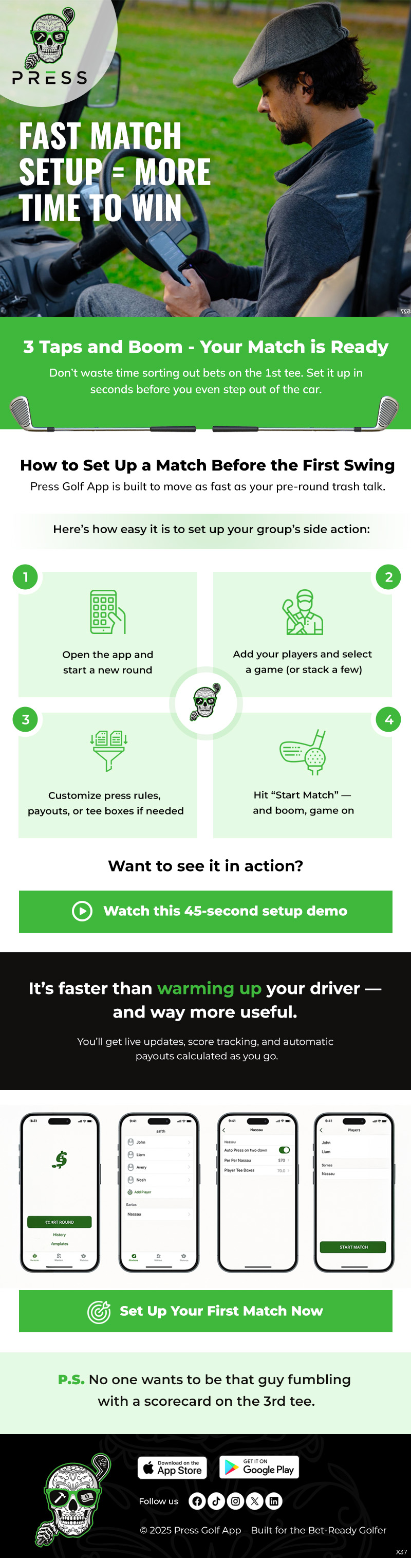 Email Marketing Design by pb for Gambling Golfer | Design #35124627