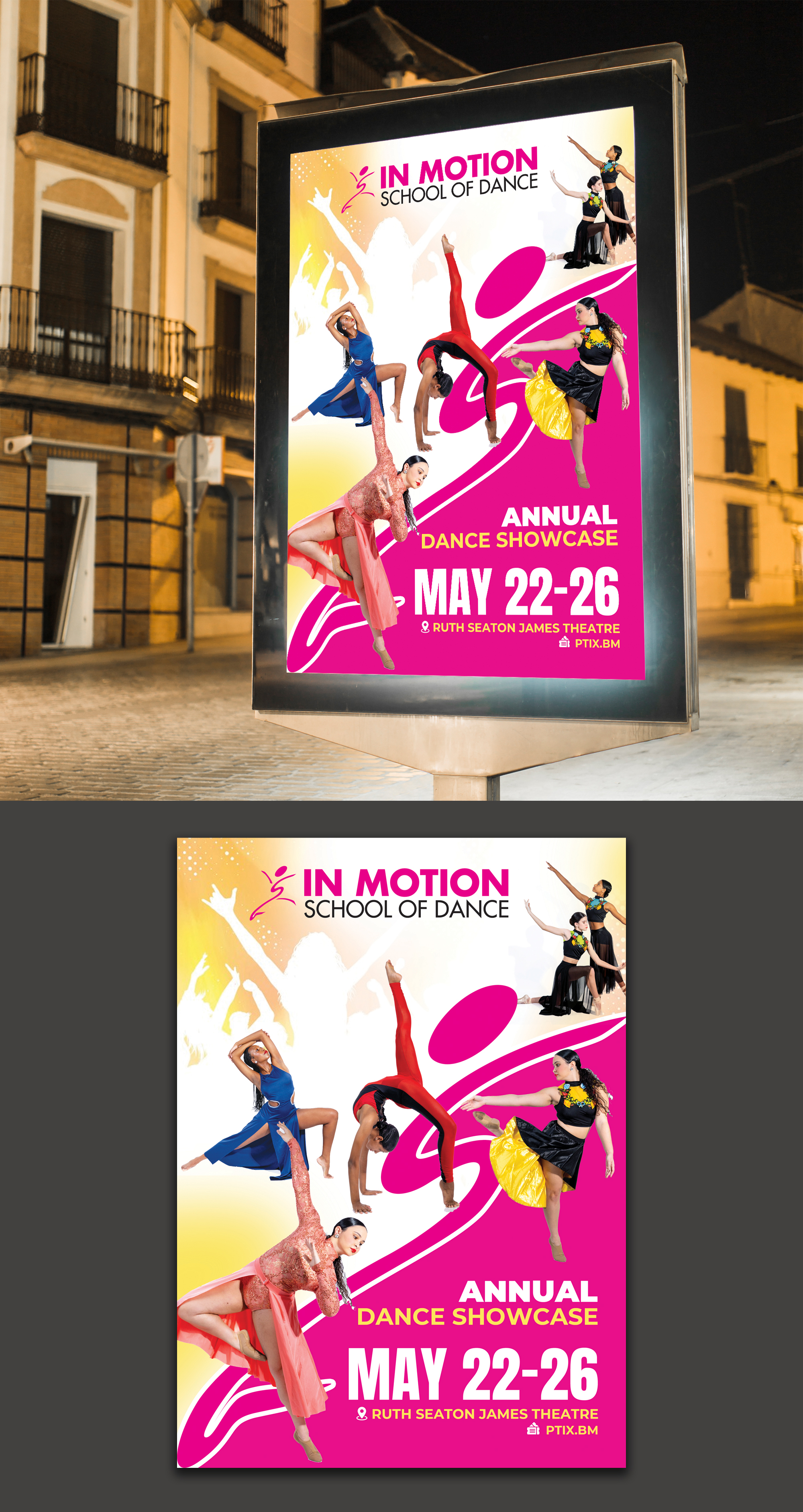 Poster Design by websmartusa for In  Motion School of Dance | Design #35123365