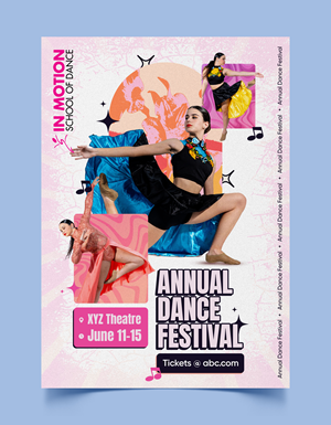 Poster Design by Graphic Guy for In  Motion School of Dance | Design #35123130