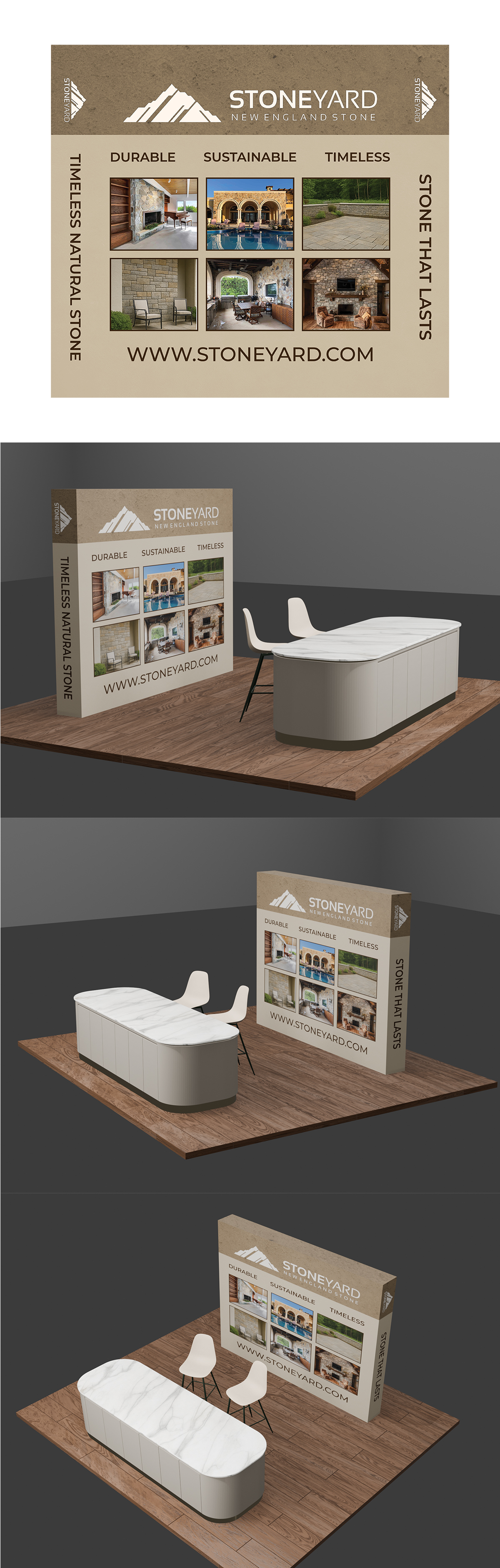 Trade Show Booth Design by Mohamed Javid for Stoneyard, Inc | Design #35161251