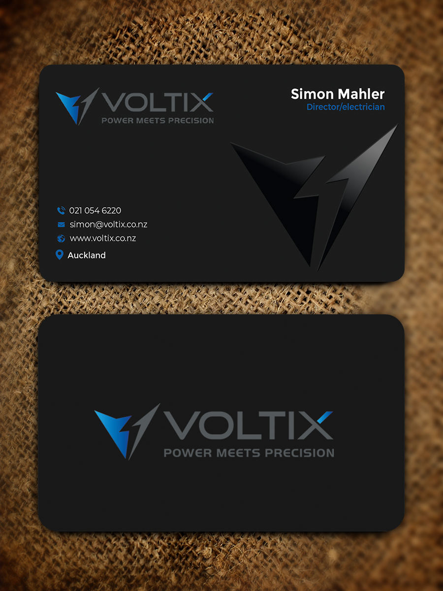 Business Card Design by Graphixpointt for Voltix Ltd | Design #35149566