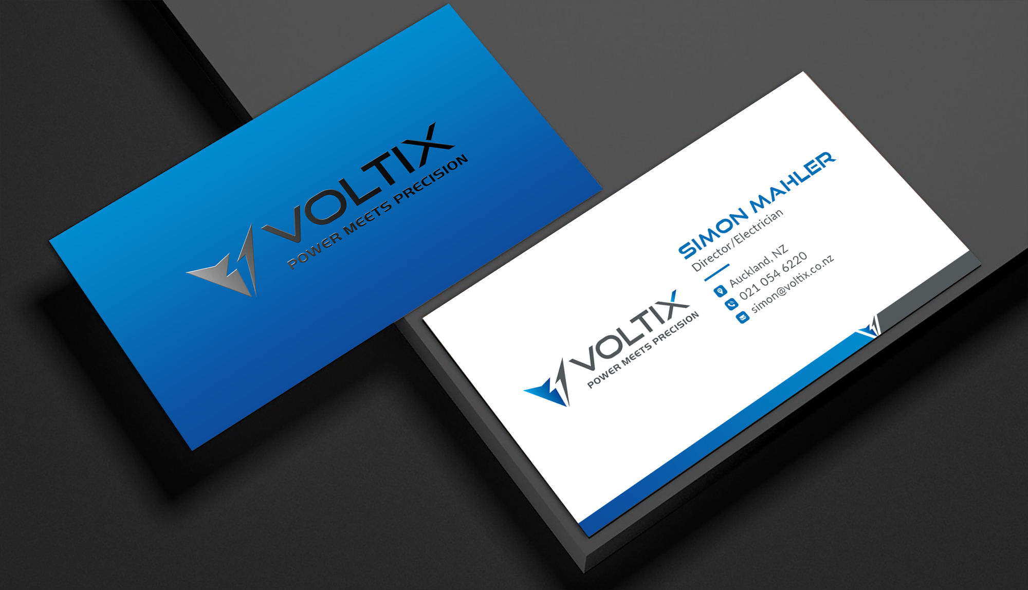 Business Card Design by Sun Moon Graphic Designer for Voltix Ltd | Design #35140234
