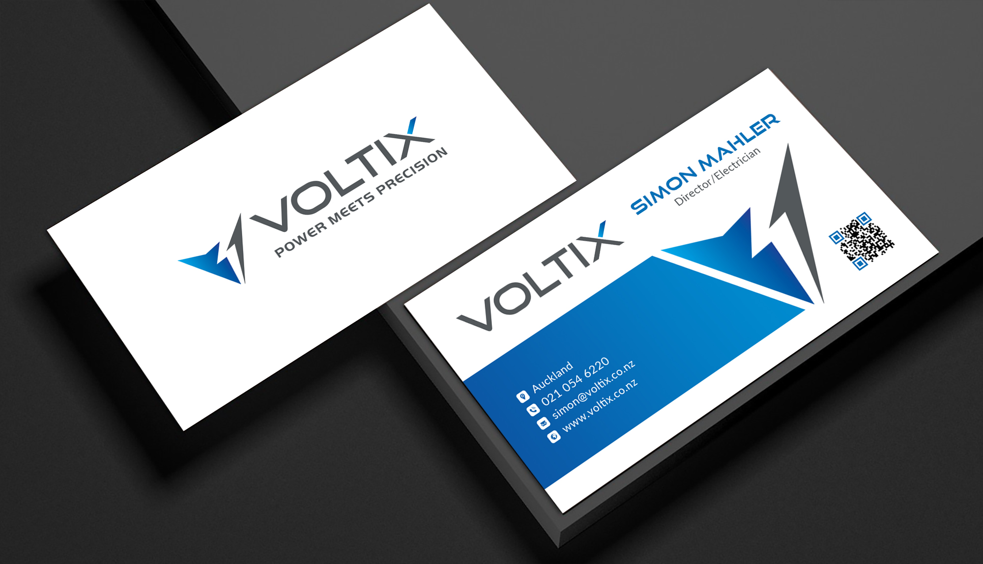 Business Card Design by Sun Moon Graphic Designer for Voltix Ltd | Design #35151999