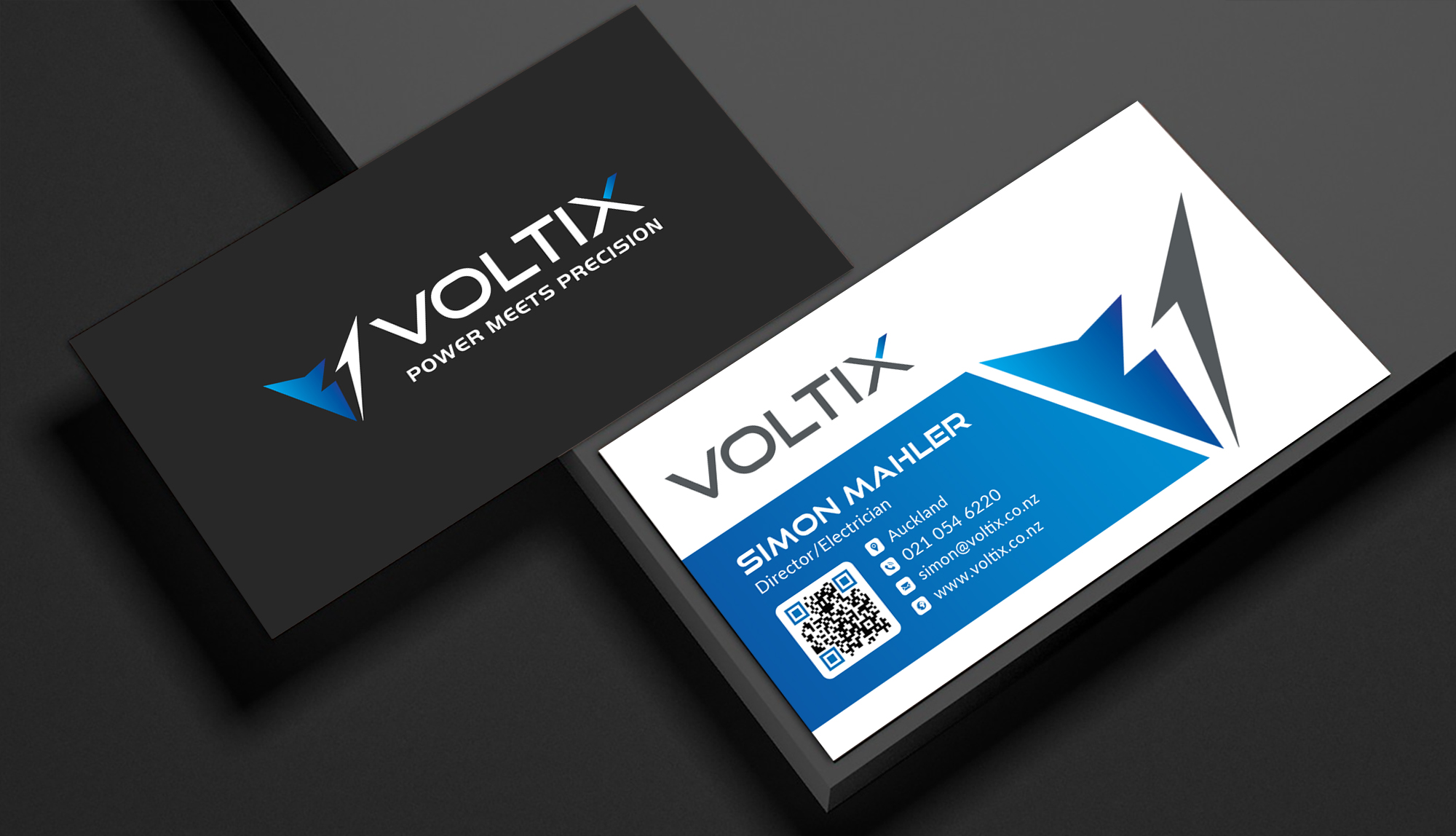 Business Card Design by Sun Moon Graphic Designer for Voltix Ltd | Design #35152000