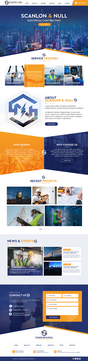 Web Design par Blue Sparrow pour Scanlon & Null | Design : #35142389