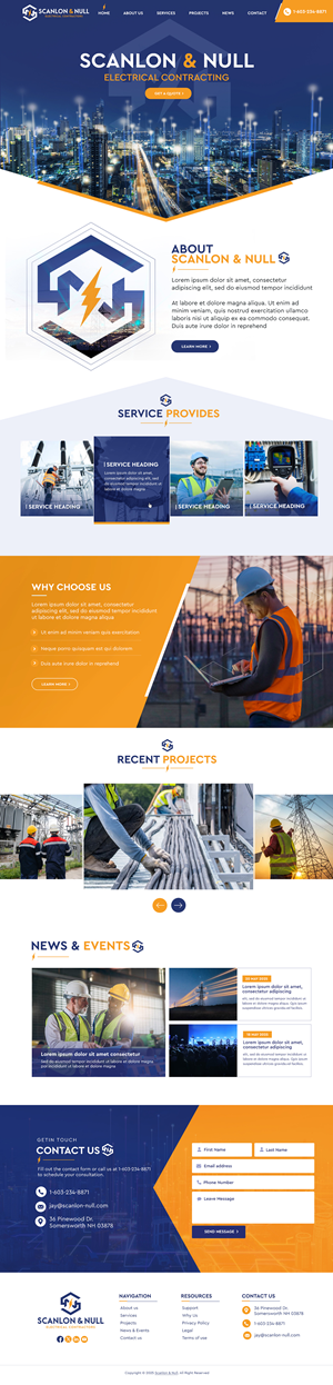 Web Design by Blue Sparrow for Scanlon & Null | Design: #35142390