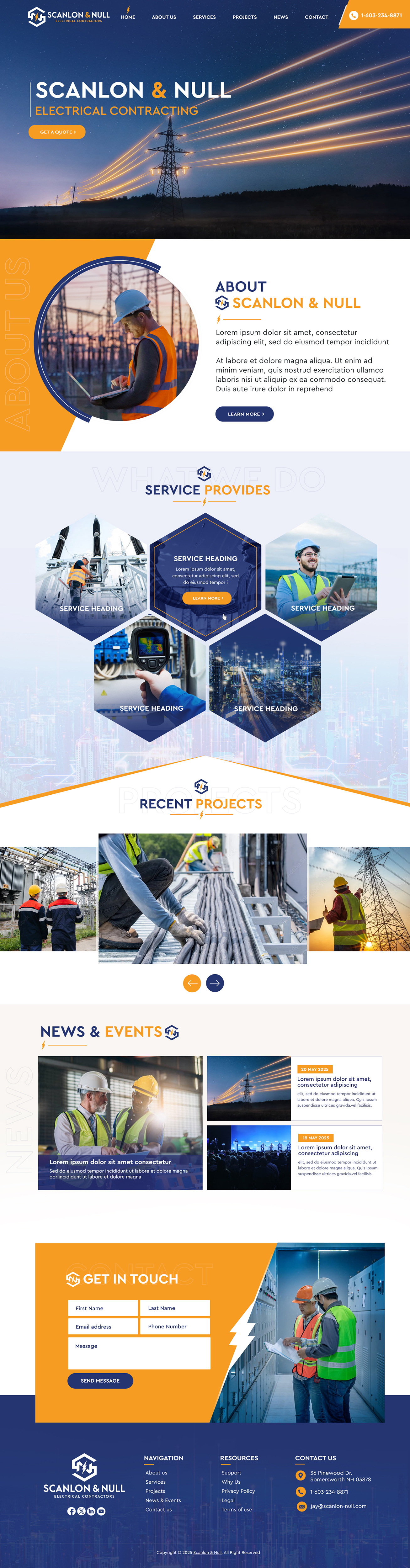 Web Design by Blue Sparrow for Scanlon & Null | Design #35142391