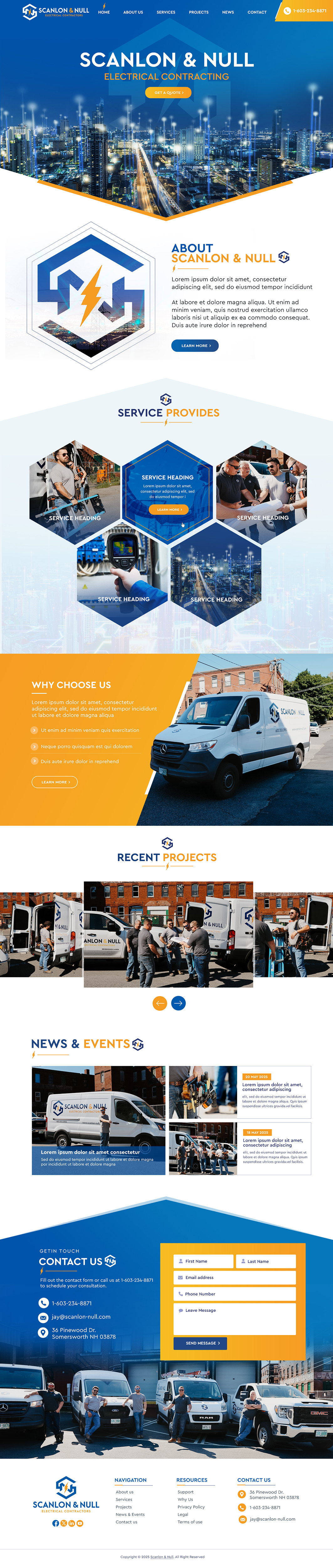 Web Design by Blue Sparrow for Scanlon & Null | Design #35148008