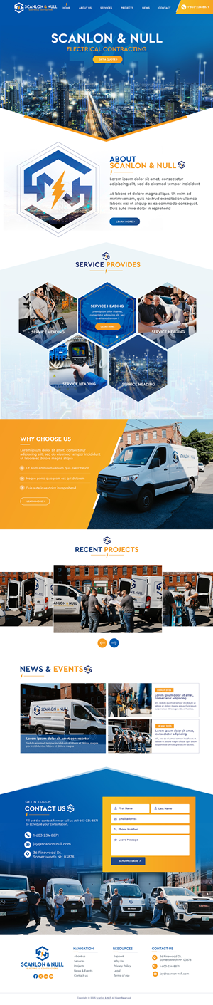 Web Design par Blue Sparrow pour Scanlon & Null | Design : #35148008