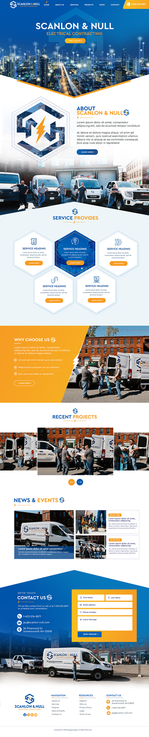 Web Design par Blue Sparrow pour Scanlon & Null | Design : #35148009