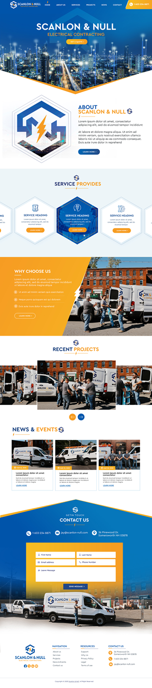 Web Design par Blue Sparrow pour Scanlon & Null | Design : #35148010