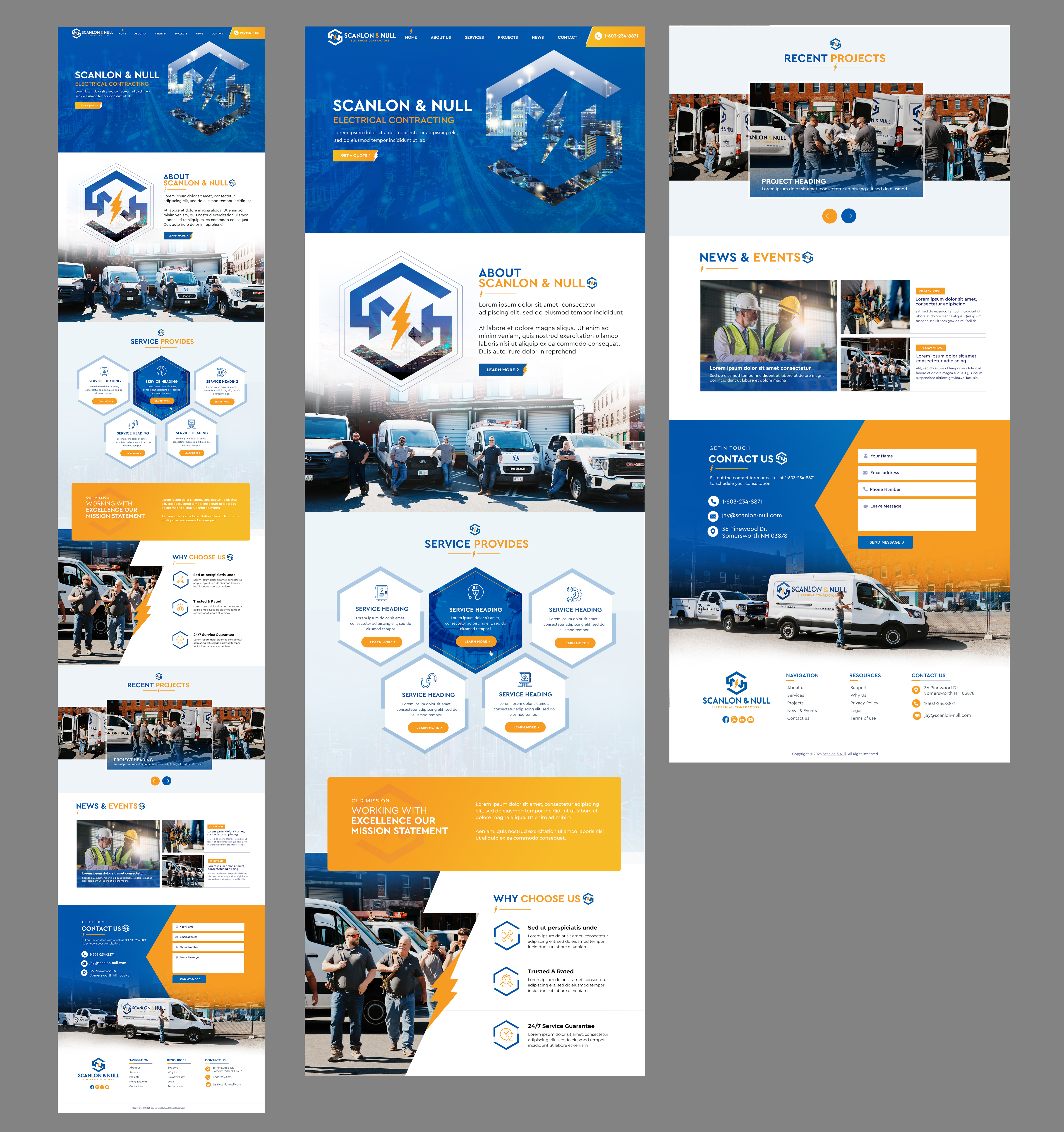 Web Design by Blue Sparrow for Scanlon & Null | Design #35148011