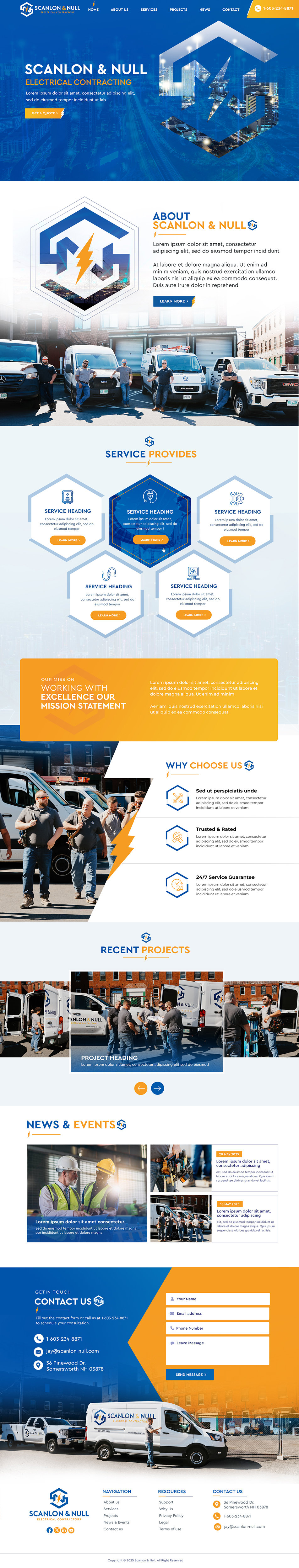 Web Design by Blue Sparrow for Scanlon & Null | Design #35148012