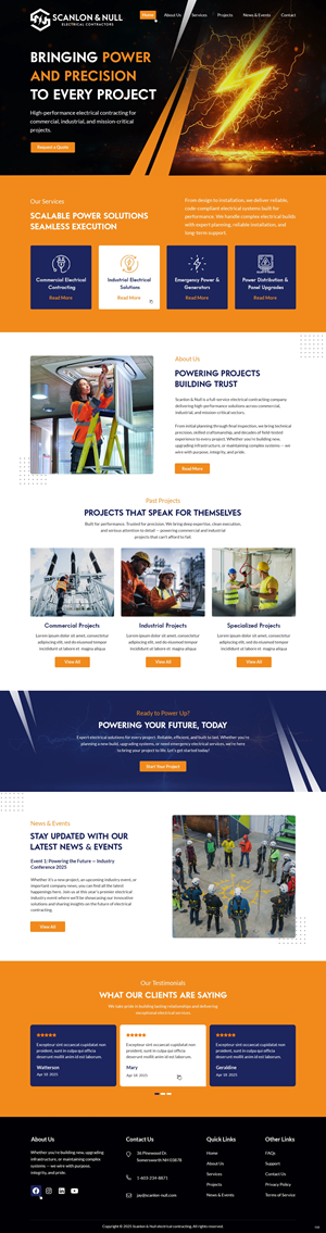 Web Design par pb pour Scanlon & Null | Design : #35144464