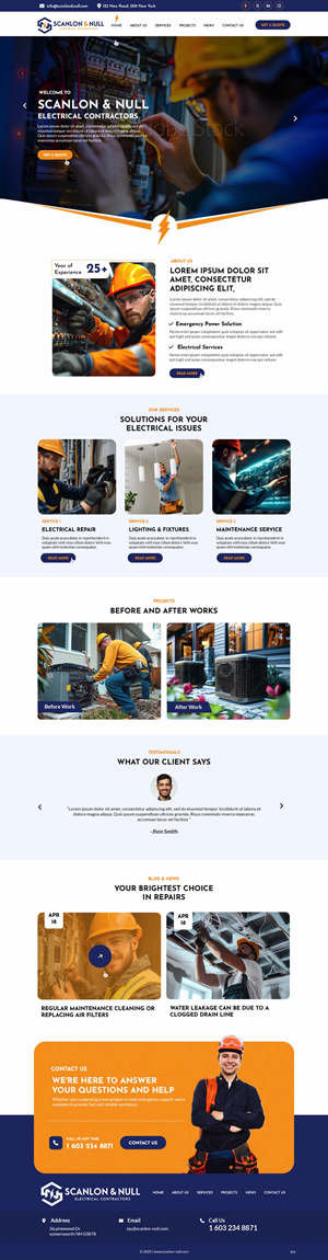Web Design by pb for Scanlon & Null | Design: #35144483