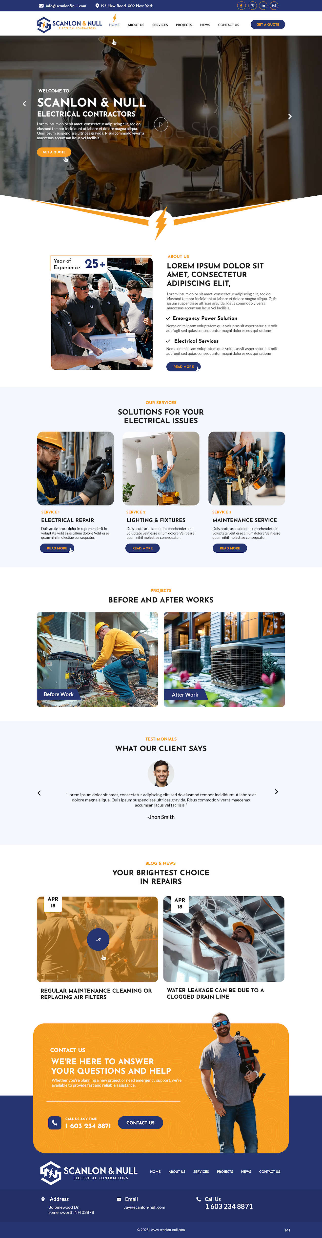 Web Design par pb pour Scanlon & Null | Design #35157873