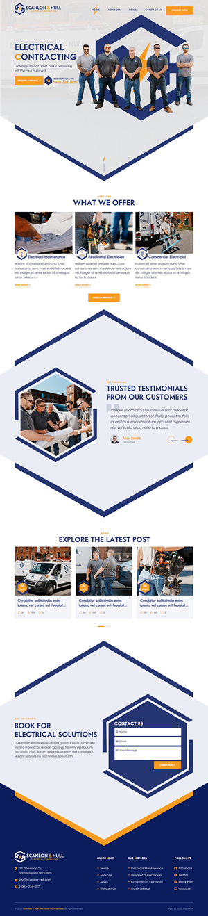 Web Design by sai.designer87 for Scanlon & Null | Design #35166348