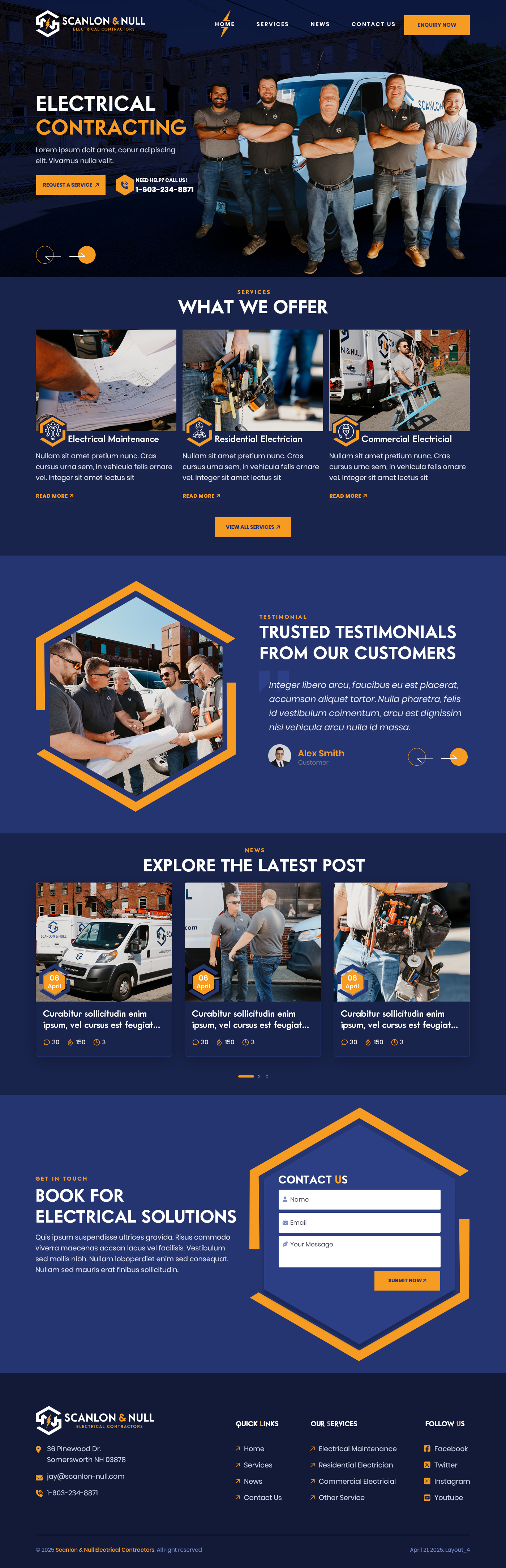 Web Design by sai.designer87 for Scanlon & Null | Design #35166349