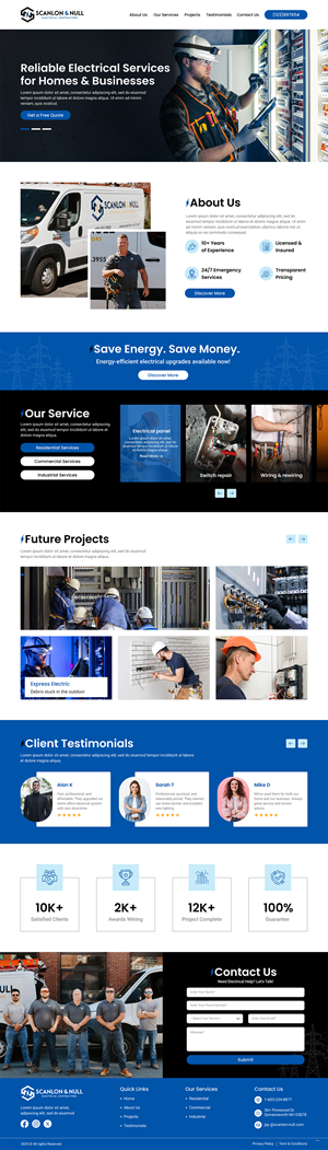 Web Design par Creative Slices pour Scanlon & Null | Design : #35172985