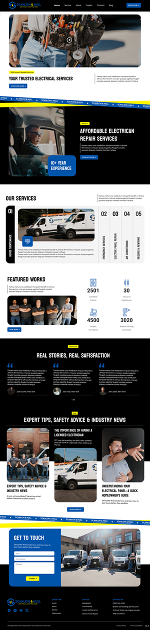 Web Design par Creative Slices pour Scanlon & Null | Design : #35172986