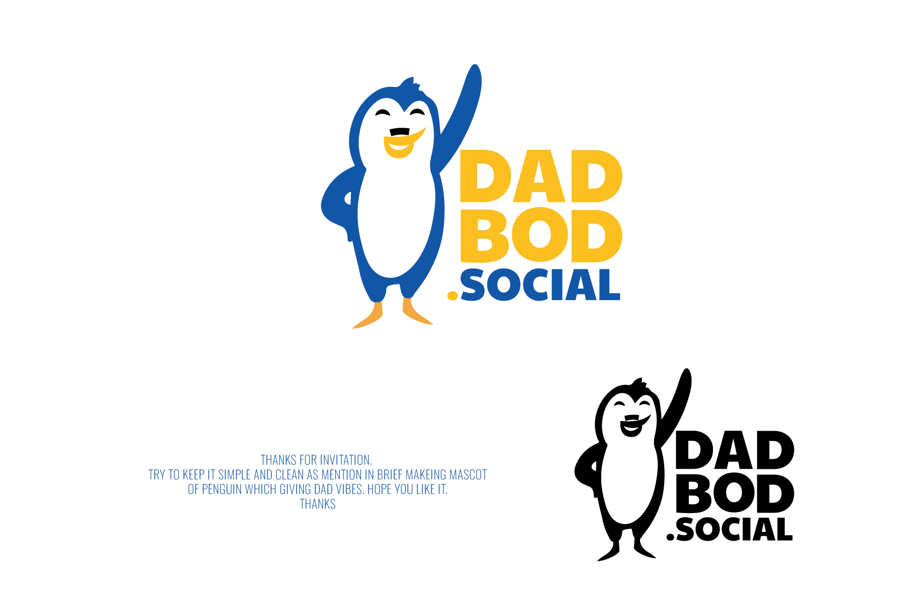 Diseño de Logo por KREATIVE S - LOGO DESIGN para dadbod.social | Diseño #35196909