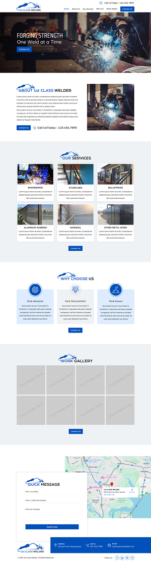 Web Design by harmi_199 for 1st Class Welder | Design: #35147116