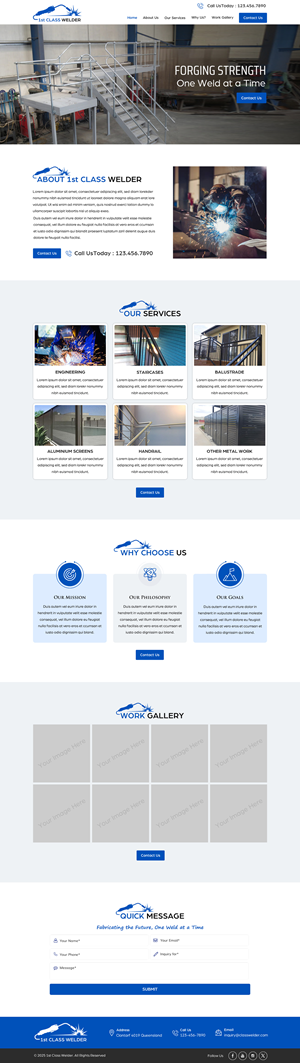 Web Design by harmi_199 for 1st Class Welder | Design: #35147230