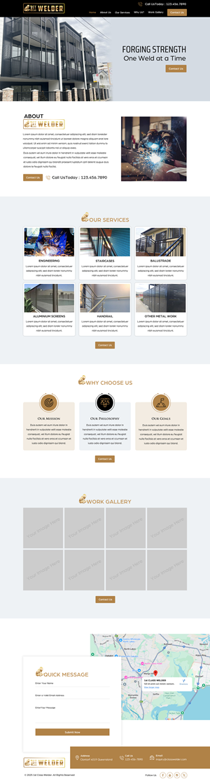 Web Design by harmi_199 for 1st Class Welder | Design: #35158559