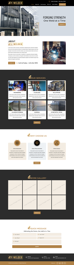 Web Design by harmi_199 for 1st Class Welder | Design: #35158560