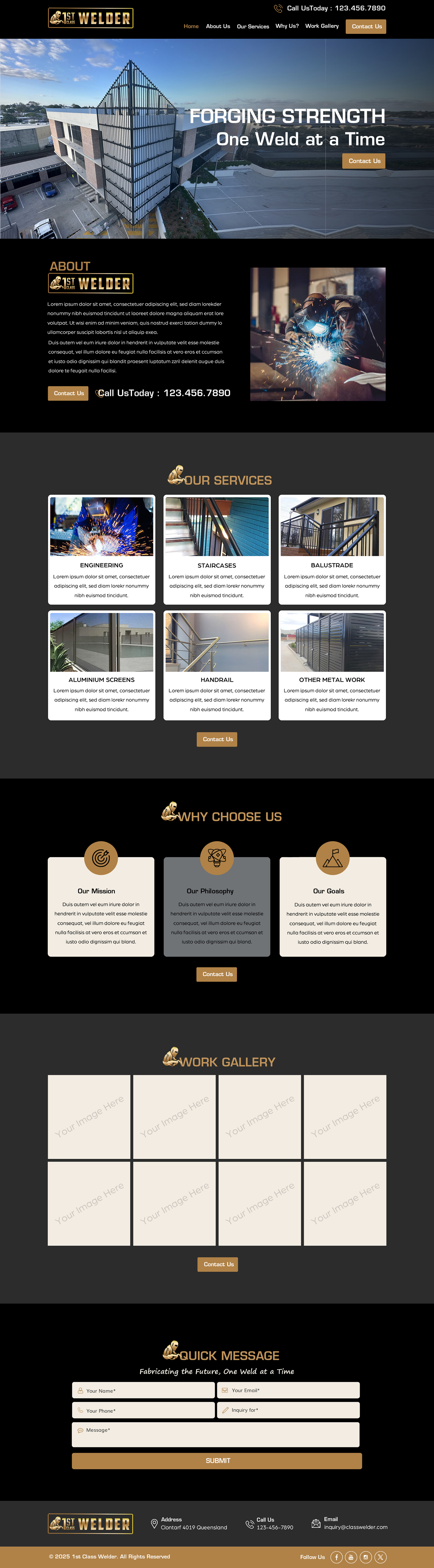 Web Design by harmi_199 for 1st Class Welder | Design #35158563