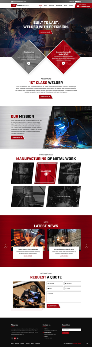 Web Design by pb for 1st Class Welder | Design: #35150576