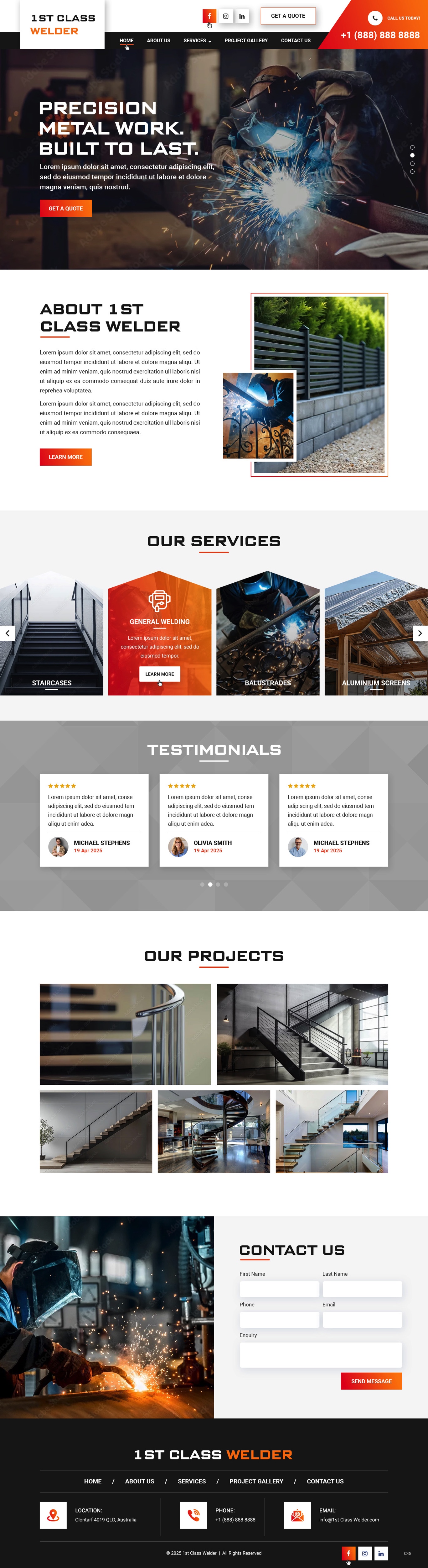 Diseño Web por pb para 1st Class Welder | Diseño #35150577