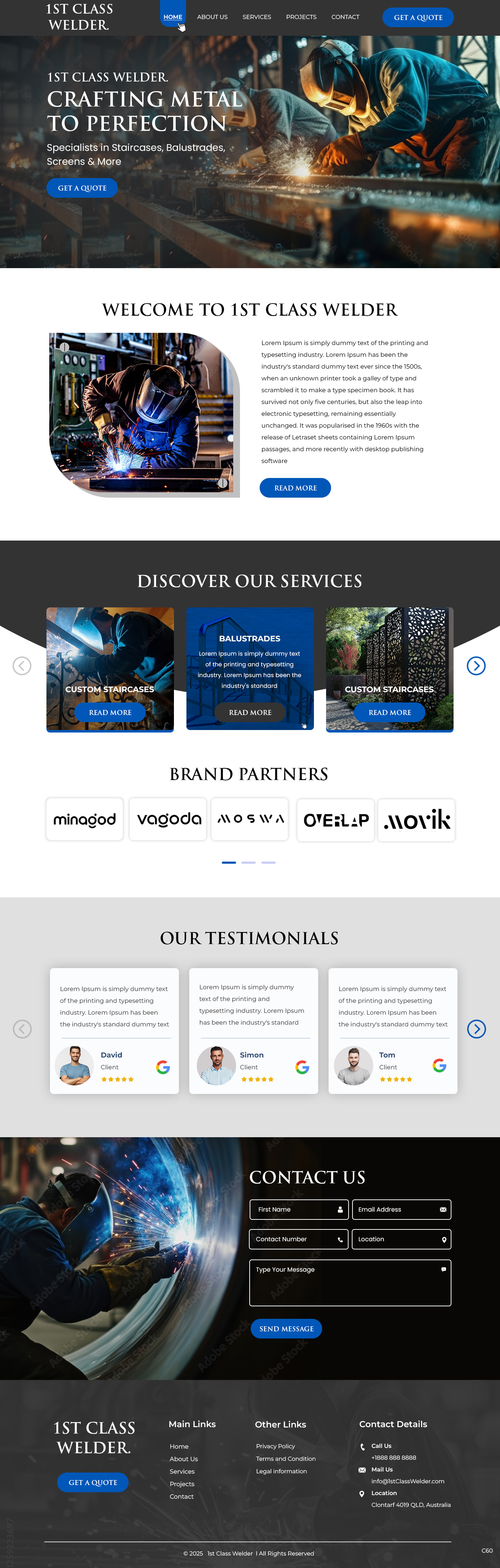 Diseño Web por pb para 1st Class Welder | Diseño #35150581