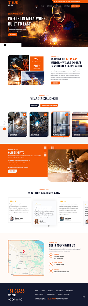 Web Design by pb for 1st Class Welder | Design: #35150584