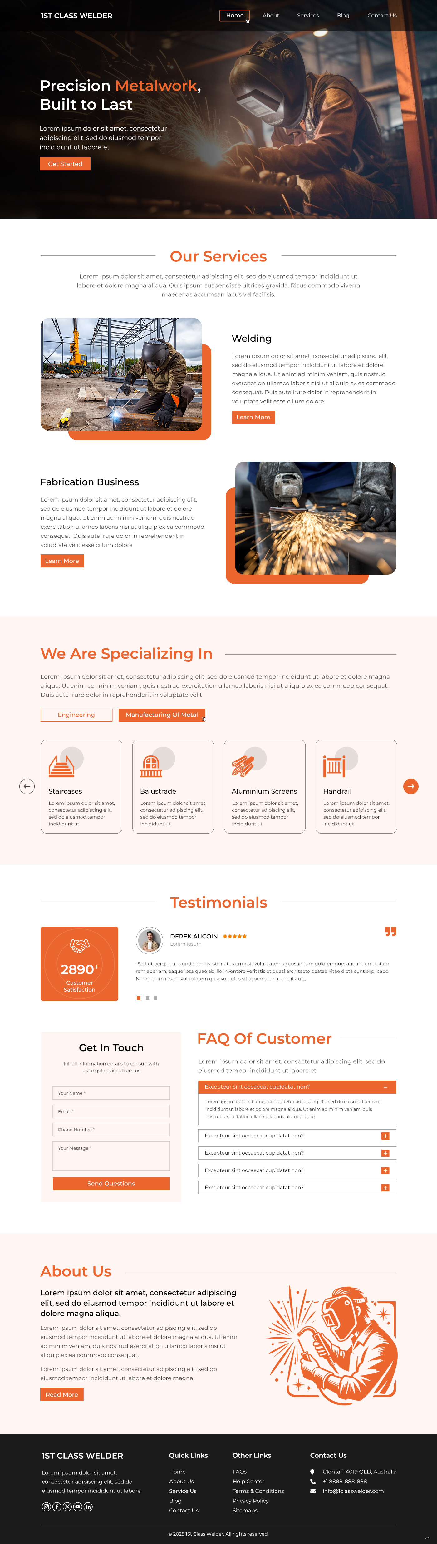 Web-Design von pb für 1st Class Welder | Design #35150588