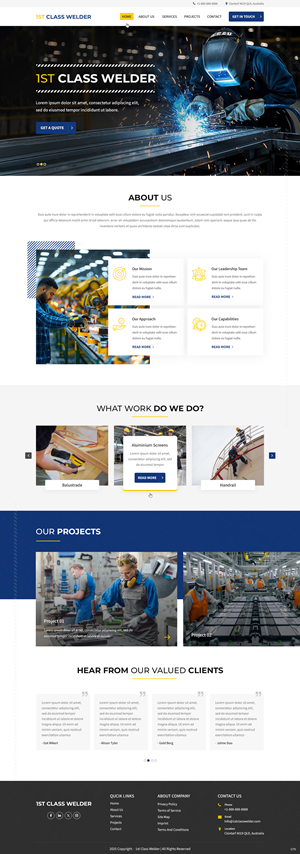 Web Design by pb for 1st Class Welder | Design: #35150591