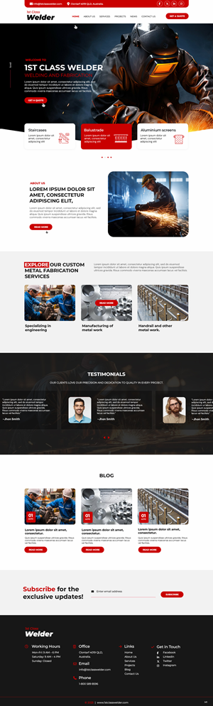 Web Design by pb for 1st Class Welder | Design: #35150593