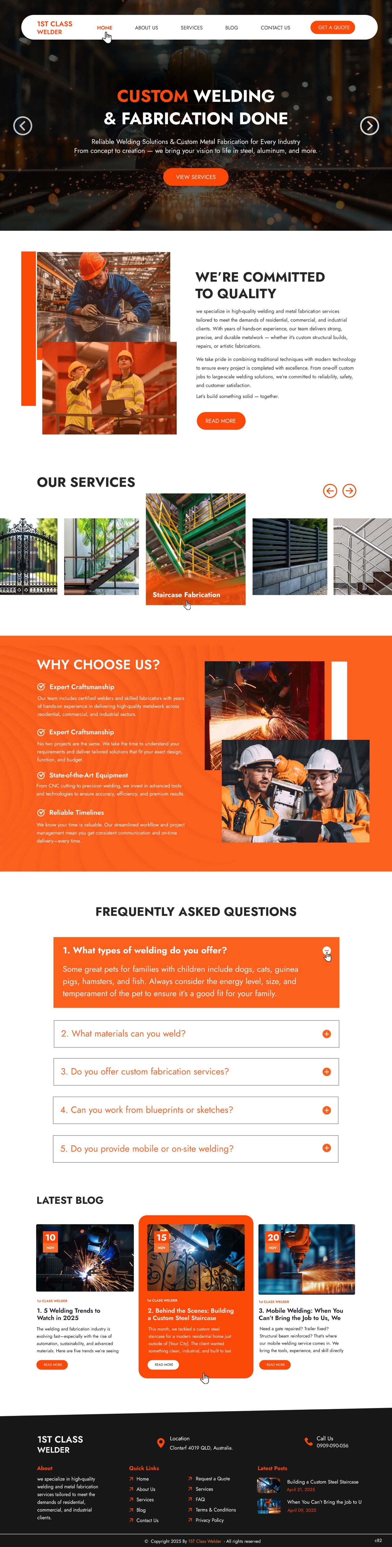Diseño Web por pb para 1st Class Welder | Diseño #35161304