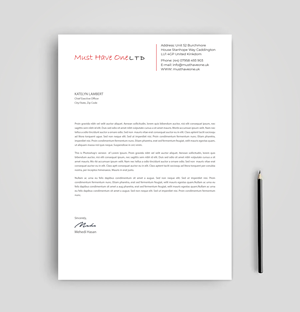 Stationery Design by Expert Bappy for Must Have One Ltd | Design: #35185977