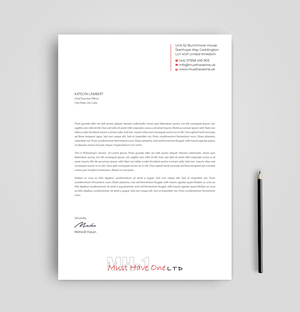 Stationery Design by Expert Bappy for Must Have One Ltd | Design: #35187001