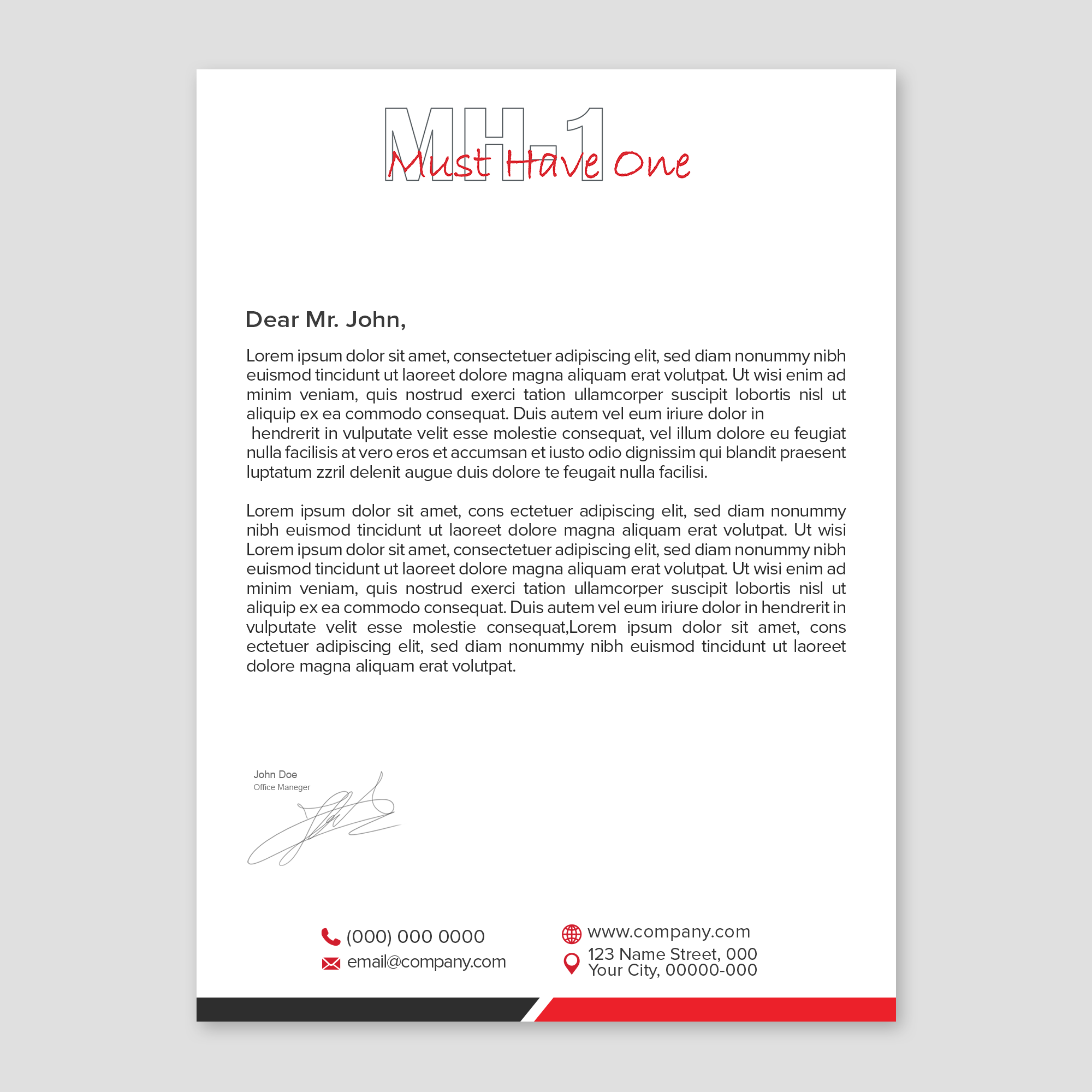 Stationery Design by WellDesign for Must Have One Ltd | Design #35169653