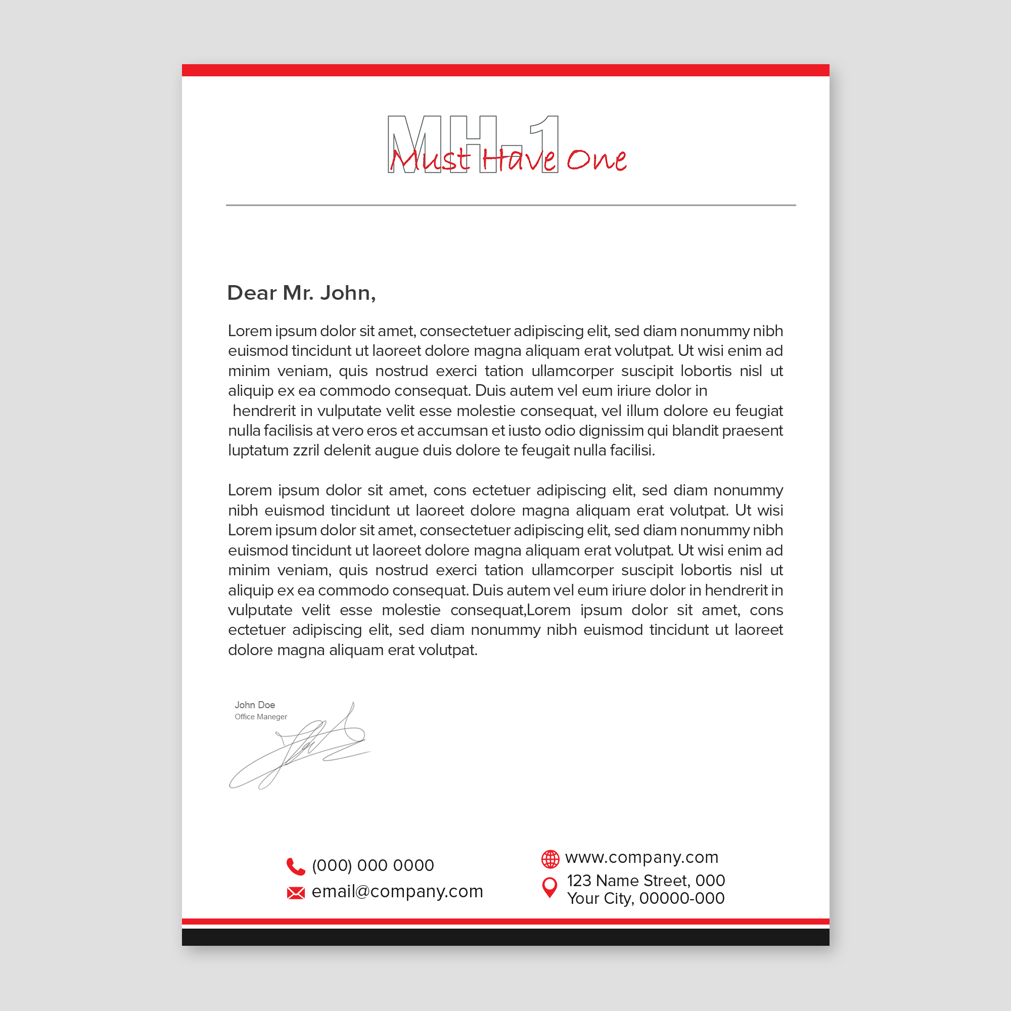 Stationery Design by WellDesign for Must Have One Ltd | Design #35169659