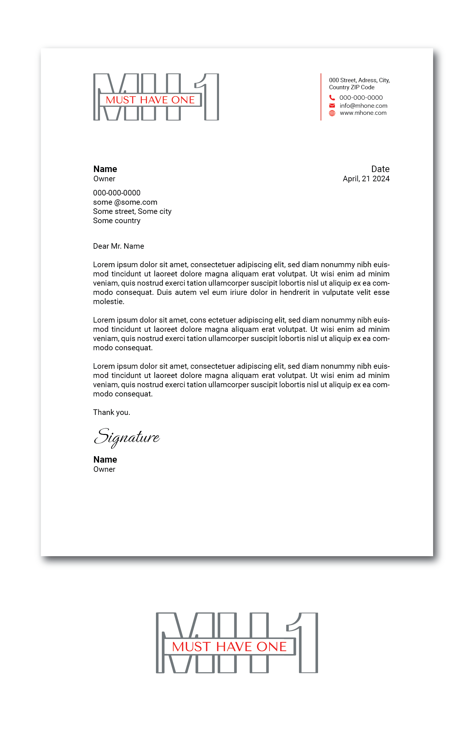 Stationery Design by sumdes for Must Have One Ltd | Design #35172655