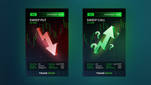 Unusual Options Activity Graphic Card Design for Finance App