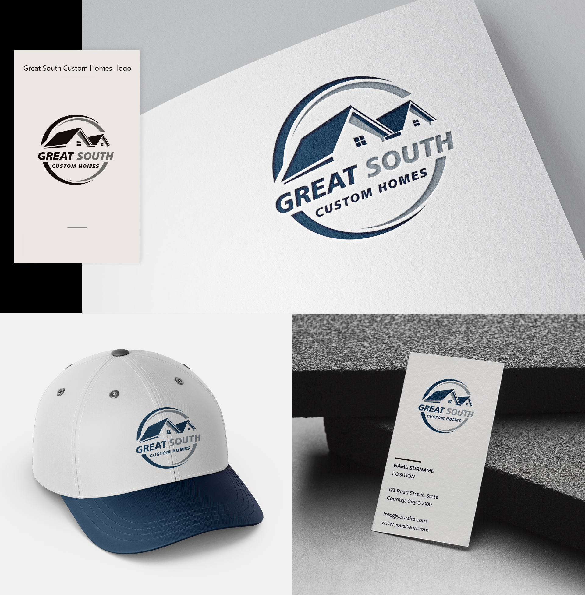 Logo Design by dai hui for Great South Custom Homes | Design #35162662