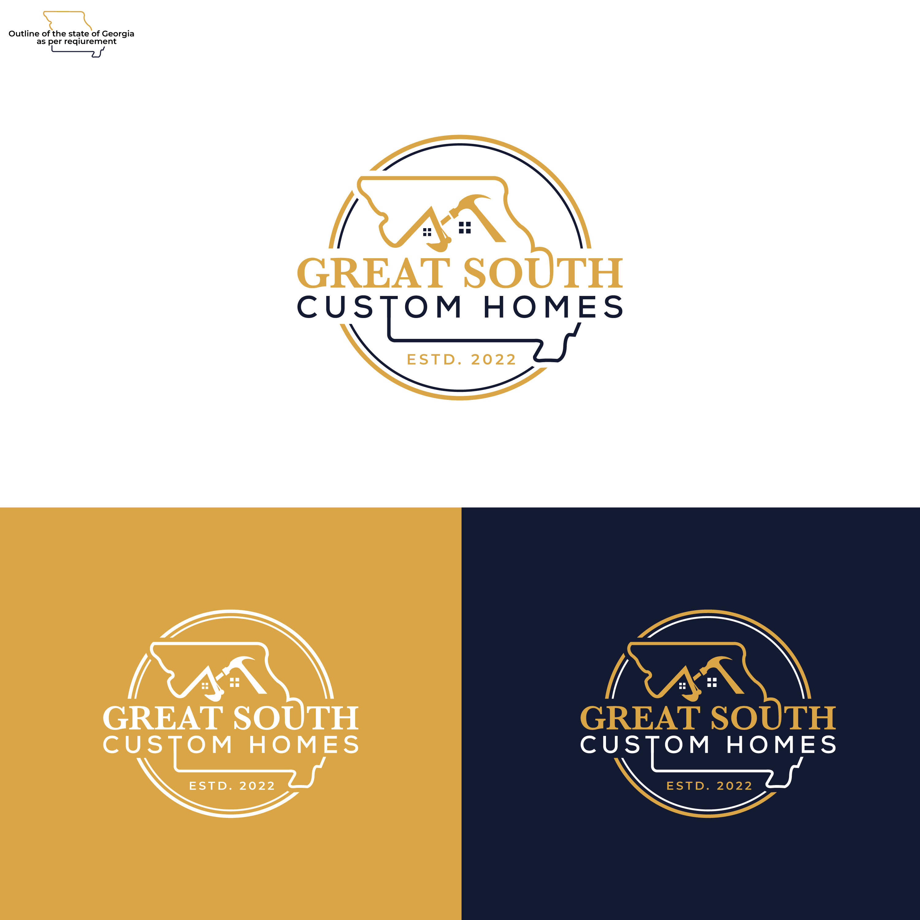 Logo Design by M Art & Design for Great South Custom Homes | Design #35157846