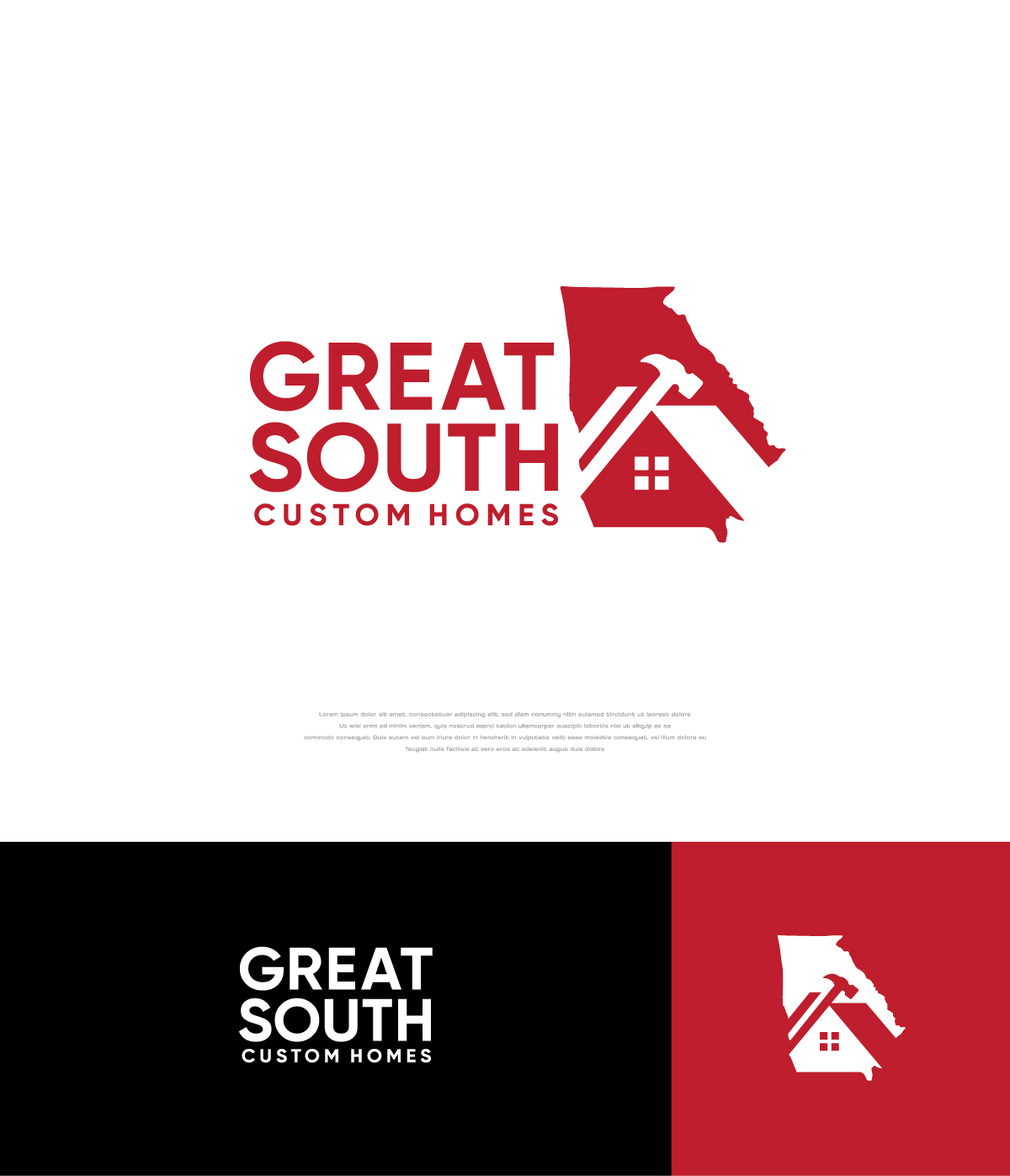 Logo Design by apik. for Great South Custom Homes | Design #35158807