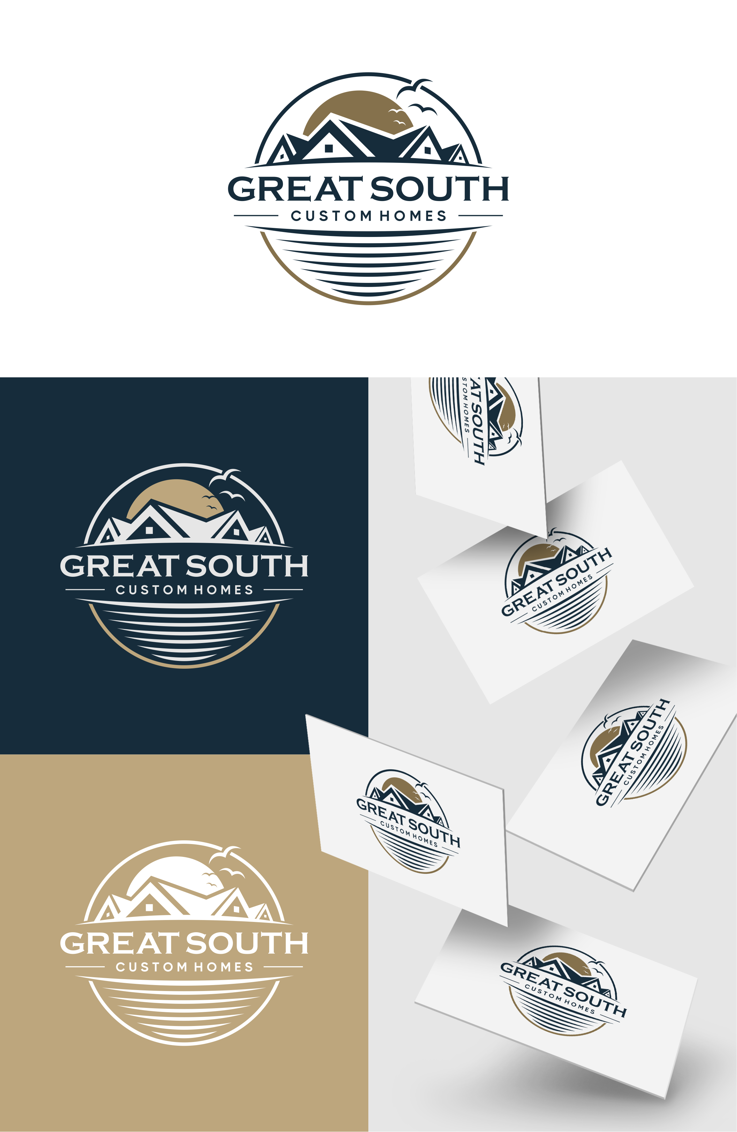Logo Design by artswolf for Great South Custom Homes | Design #35163251